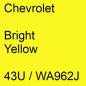 Preview: Chevrolet, Bright Yellow, 43U / WA962J.